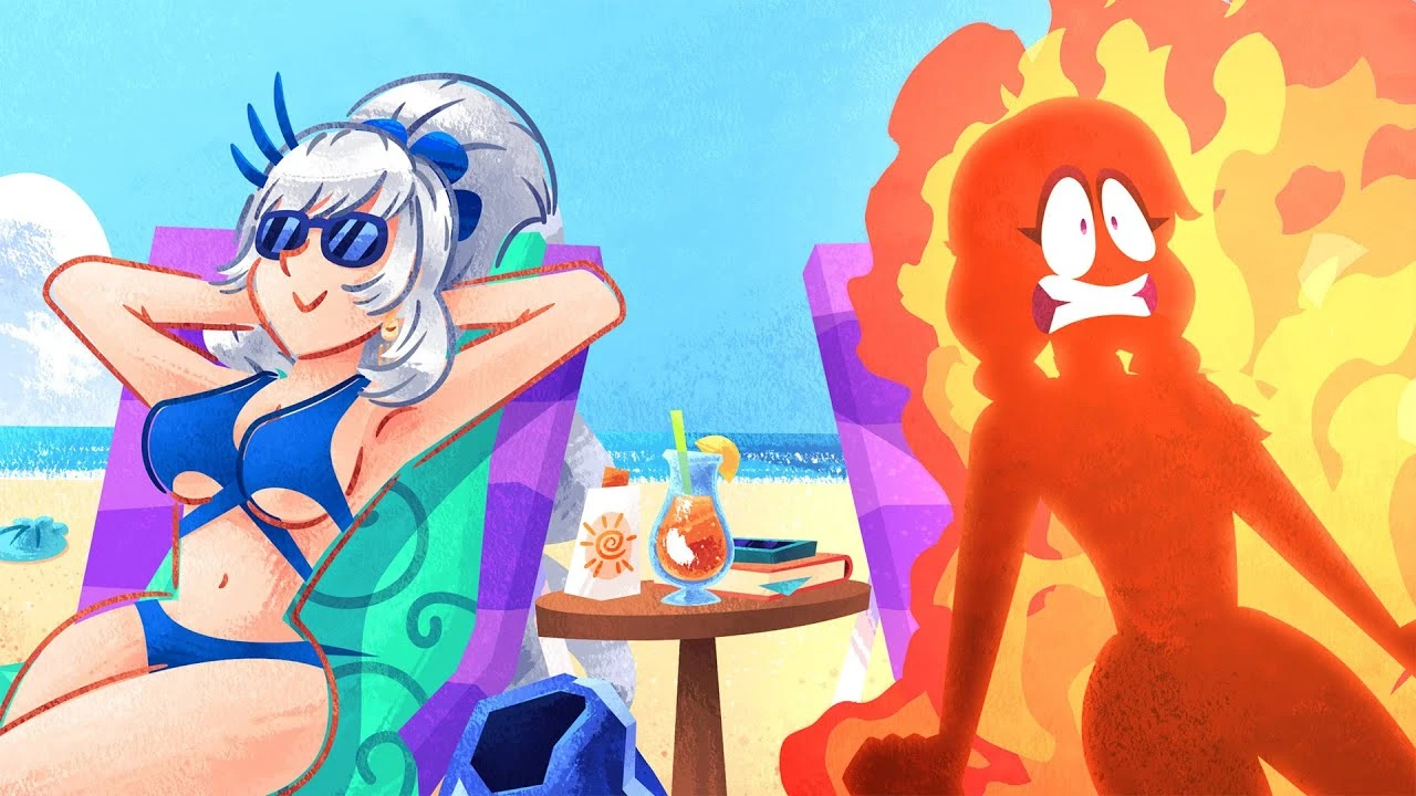 Хололайв на пляже