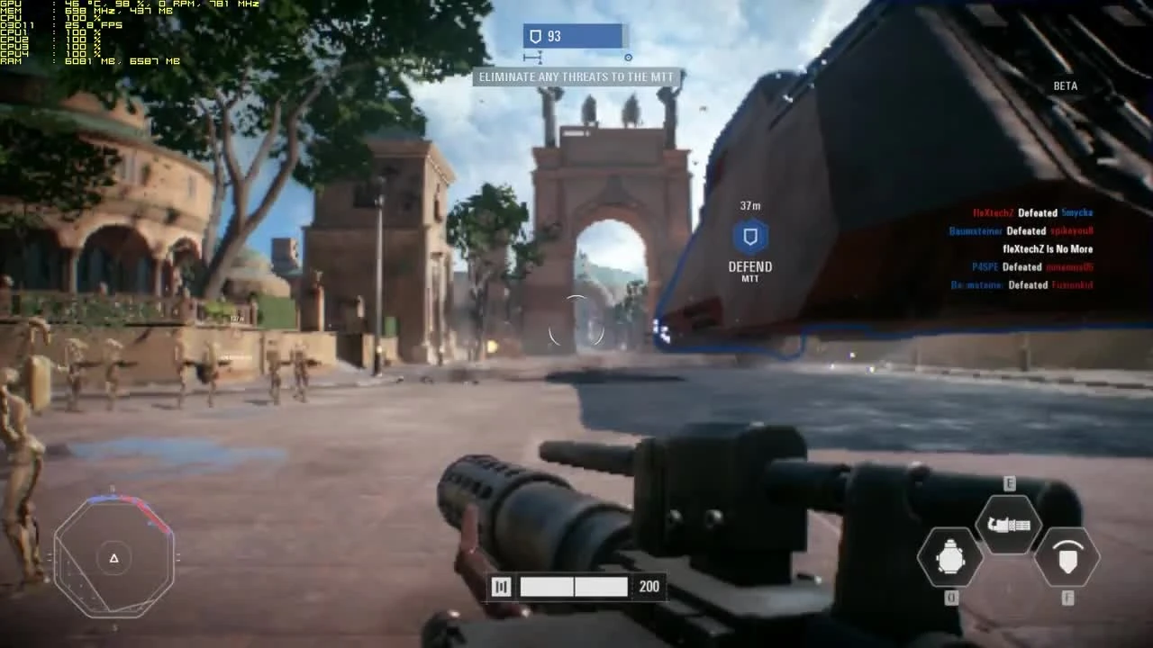 Тест Star Wars Battlefront 2 (Beta) на слабом ПК (2-4 Cores, 4-12 Ram, GeF 630/550/1060, Rad 7870)