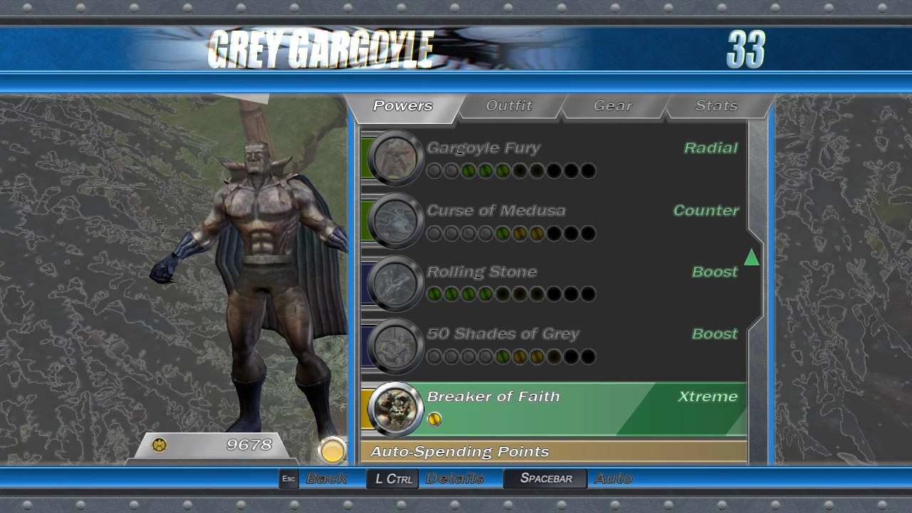 Marvel: Ultimate Alliance "MUA: Grey Gargoyle"