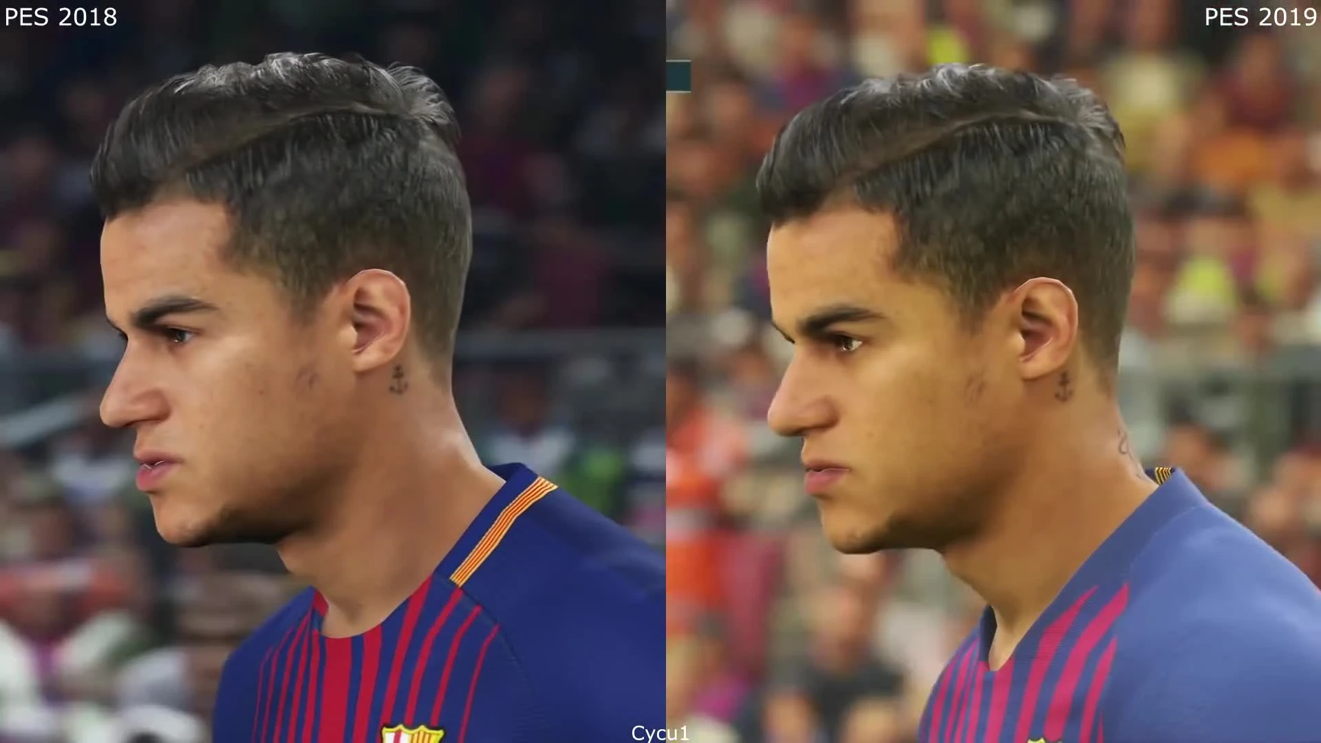 Сравнение графики - PES 2019 vs 2018