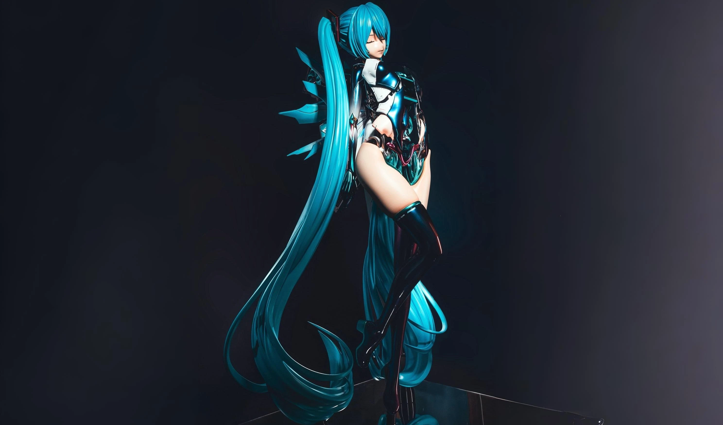 Ютубер встроил игровой PC в двухметровую статую Хацунэ Мику для конкурса нестандартных PC в Тайбэе