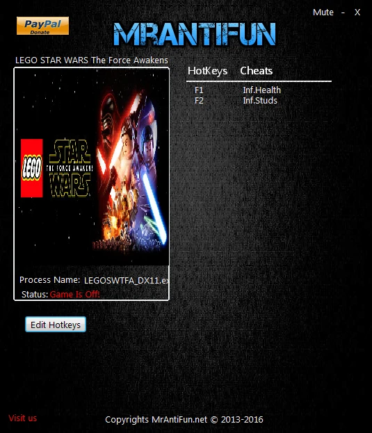 LEGO Star Wars: The Force Awakens: Трейнер/Trainer (+2) [1.00] {MrAntiFun}