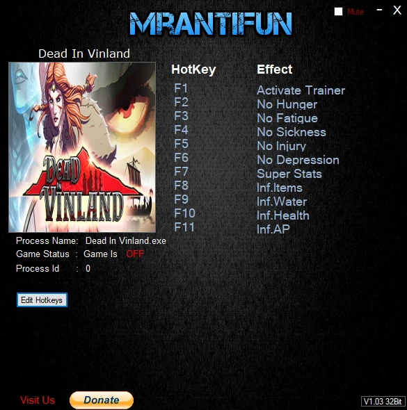 Dead In Vinland: Трейнер/Trainer (+9) [1.3] {MrAntiFun}