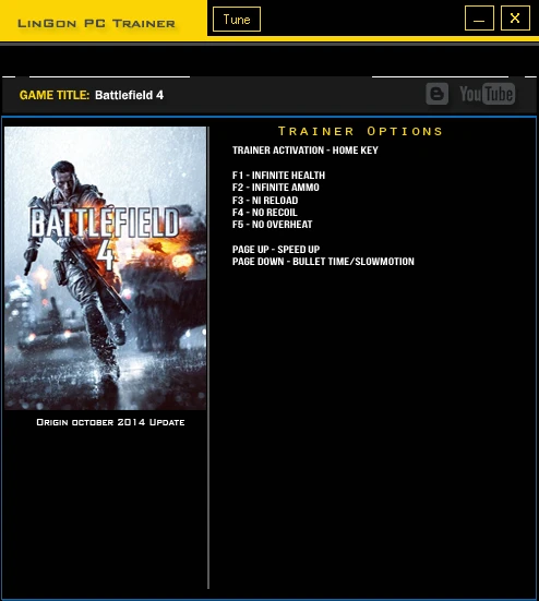 Battlefield 4: Трейнер/Trainer (+7) [Update October 2014: 64 Bit] {LinGon}