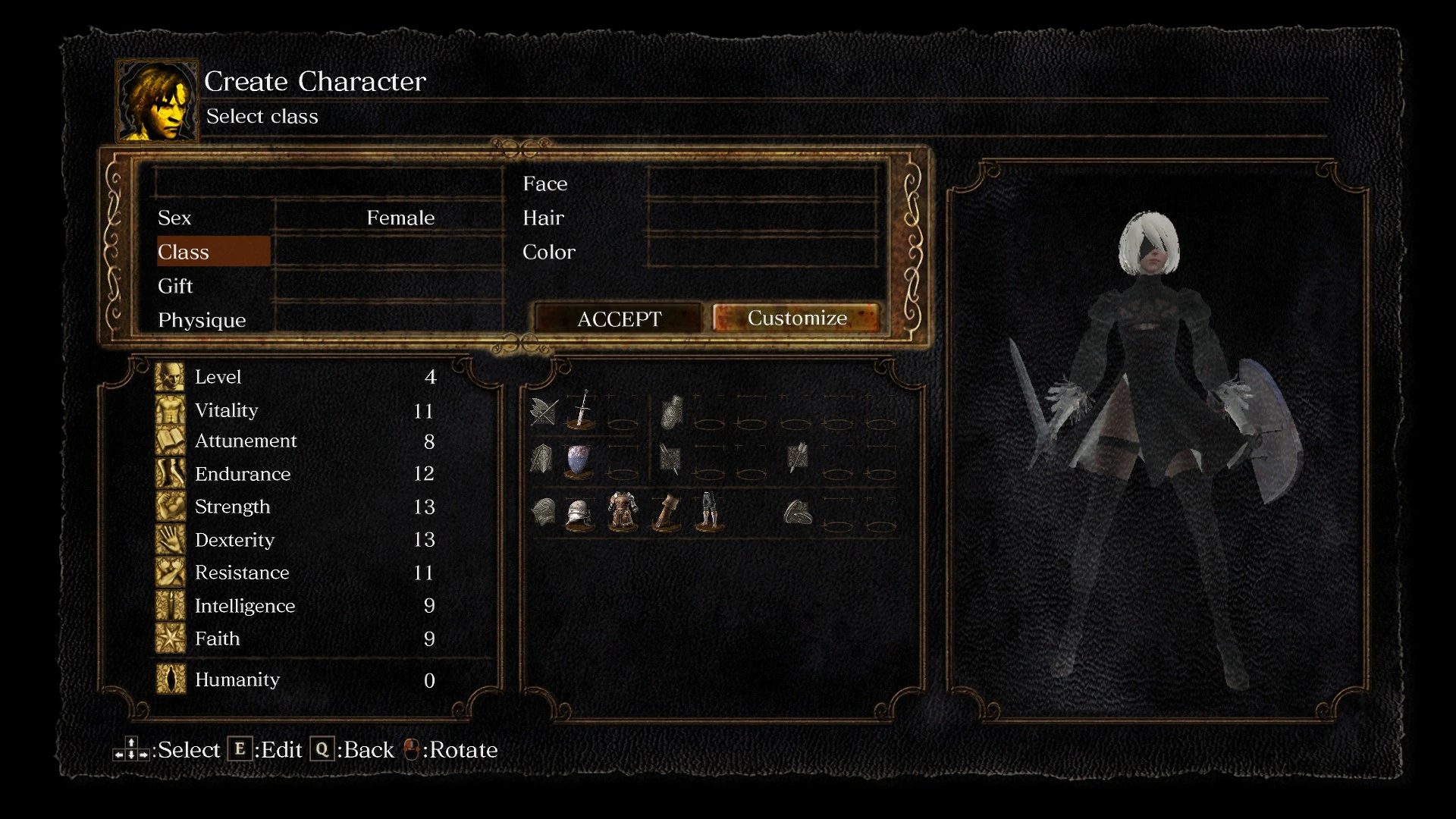 Dark Souls Remastered "2B из NieR: Automata"