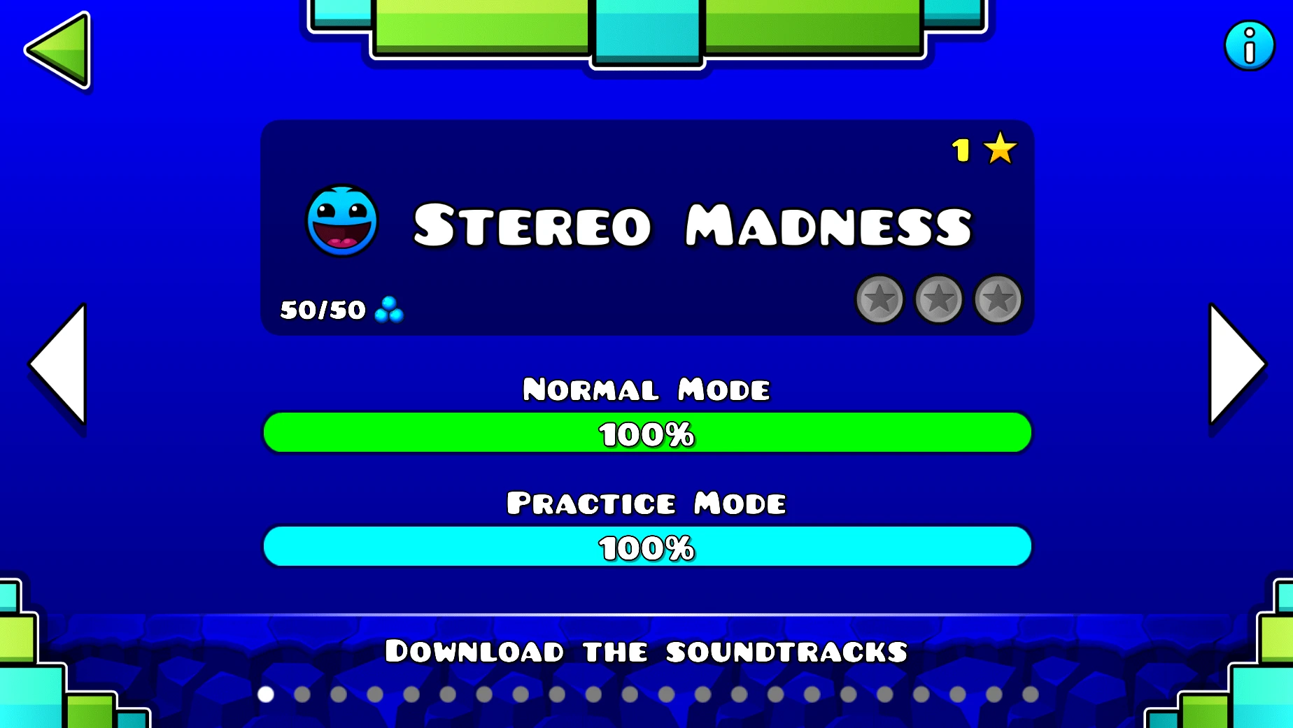 Geometry Dash: Сохранение/SaveGame (Сюжетные уровни пройдены)