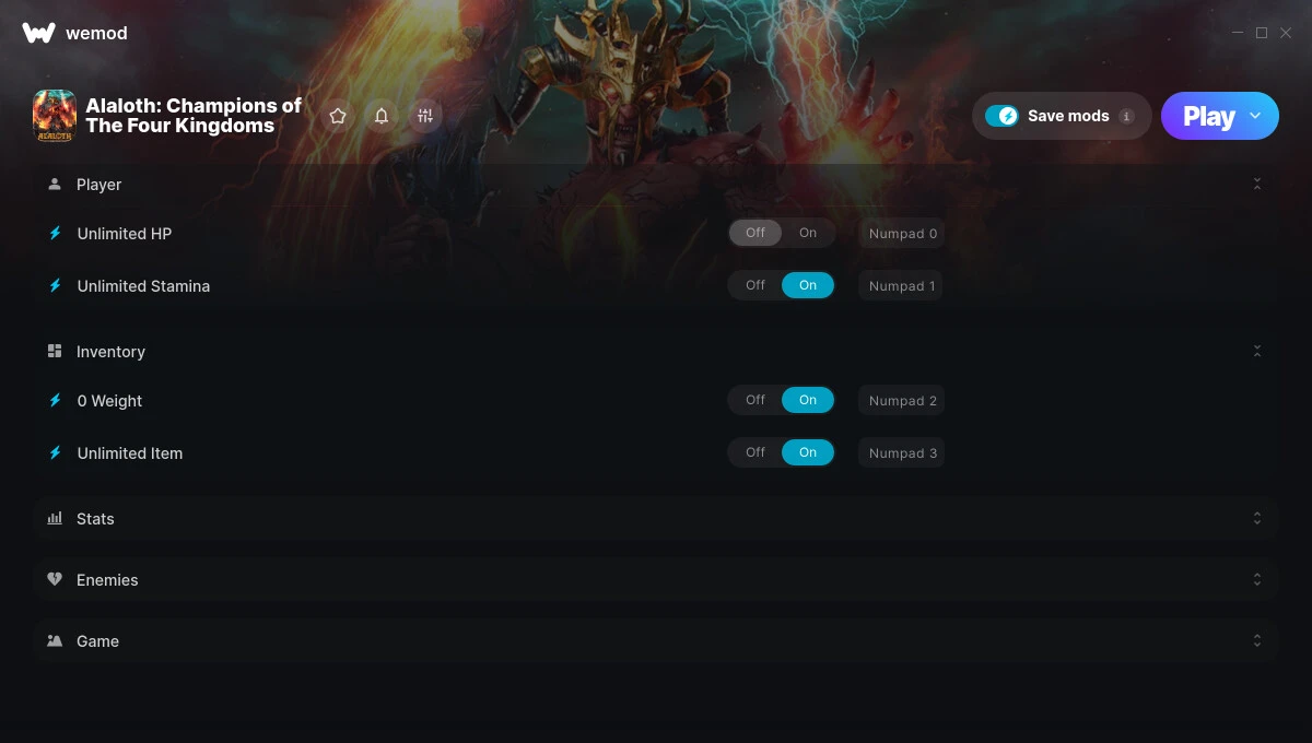 Alaloth: Champions of The Four Kingdoms "Трейнер +8" [UPD: 14.02.2025] {ColonelRVH / WeMod}