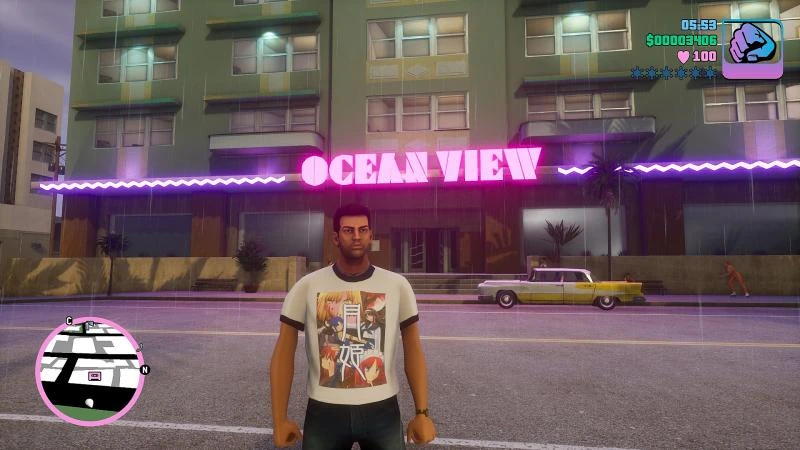 Grand Theft Auto: The Trilogy (Vice City) "Аниме футболка Tsukihime"