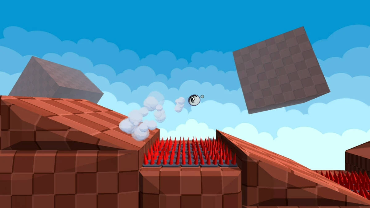 Геймплей скоростного платформера Hyperball Tachyon