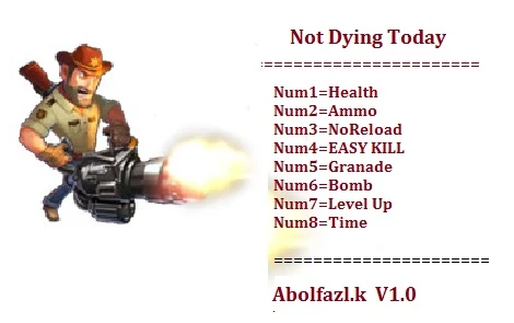Not Dying Today: Трейнер/Trainer (+8) [1.0] {Abolfazl.k}