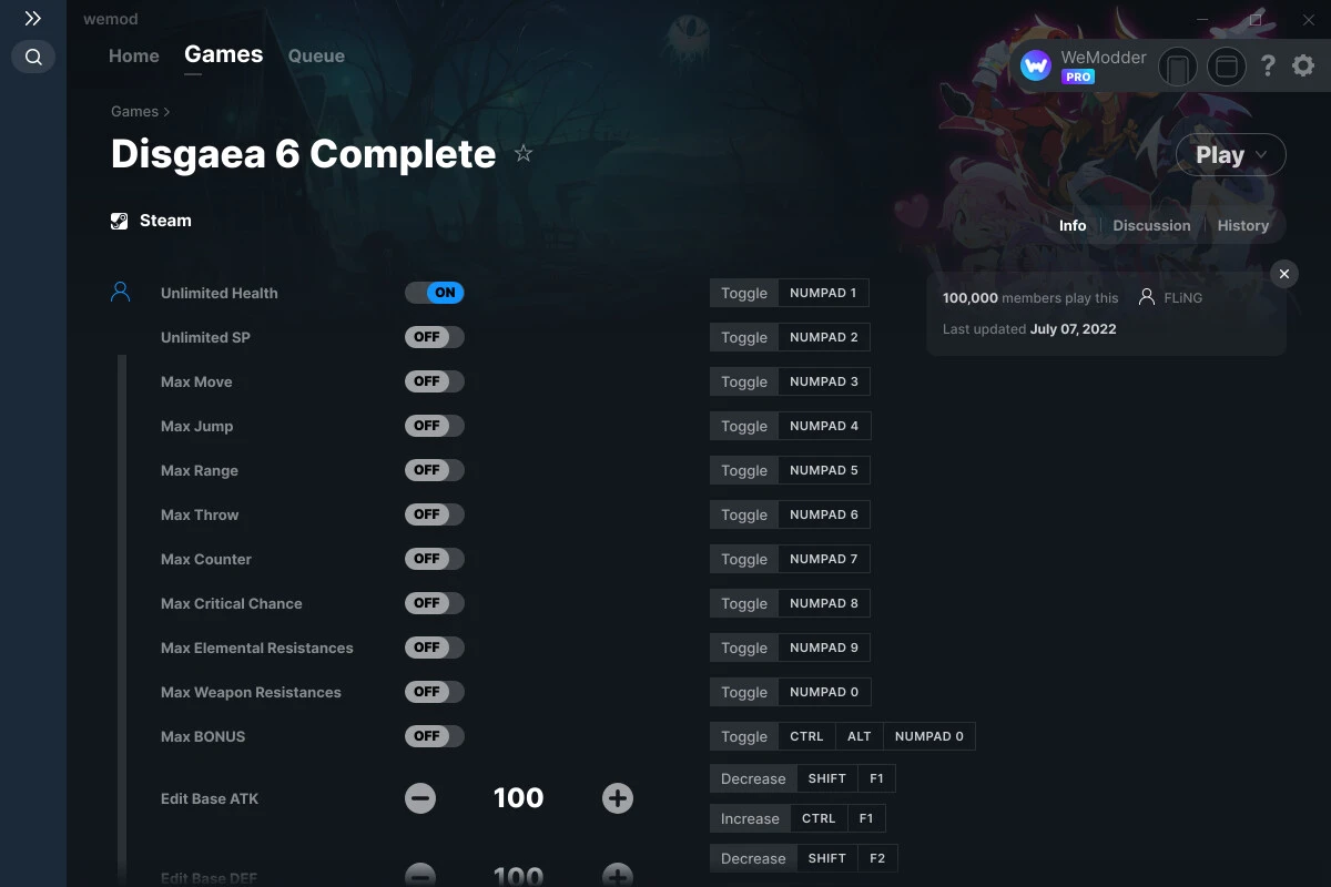 Disgaea 6 Complete "Трейнер +33" [UPD: 07.07.2022] {FLiNG / WeMod}