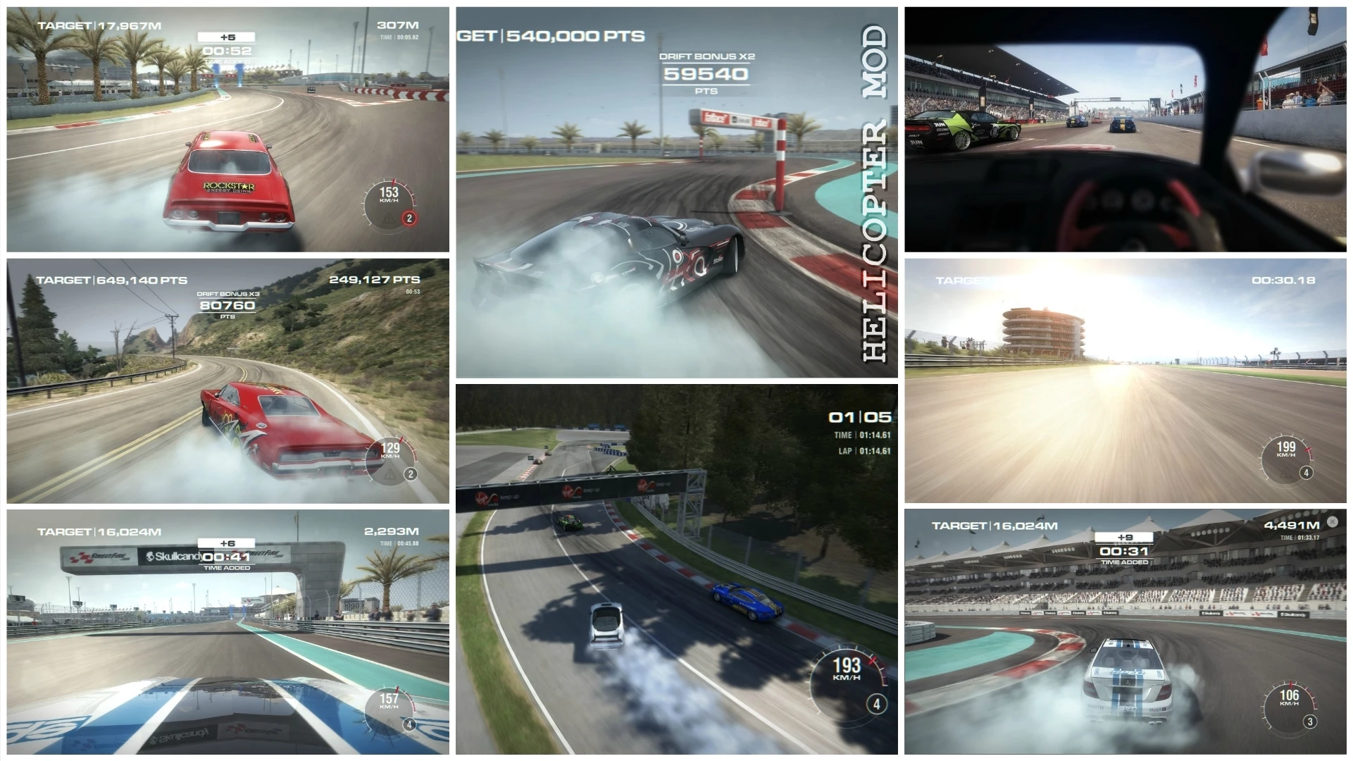 GRID 2 "Helicopter mod (Камеры)"