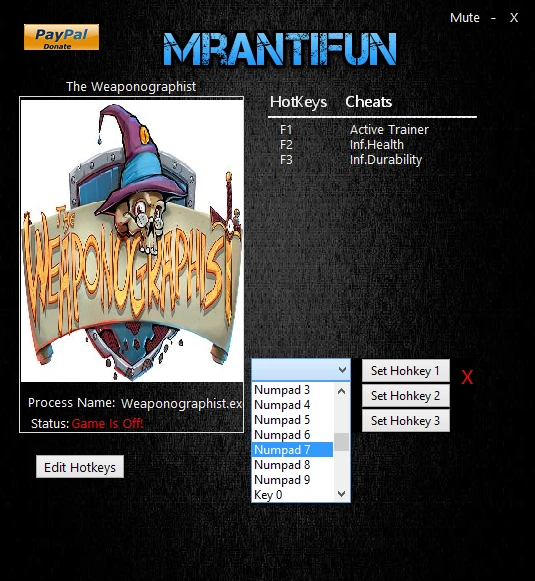 The Weaponographist: Трейнер/Trainer (+2) [1.12.2015] {MrAntiFun}