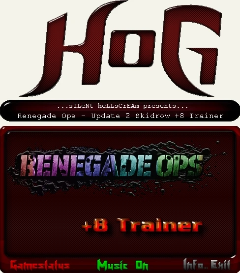 Renegade Ops: Трейнер/Trainer (+8) [Update2] {HoG}