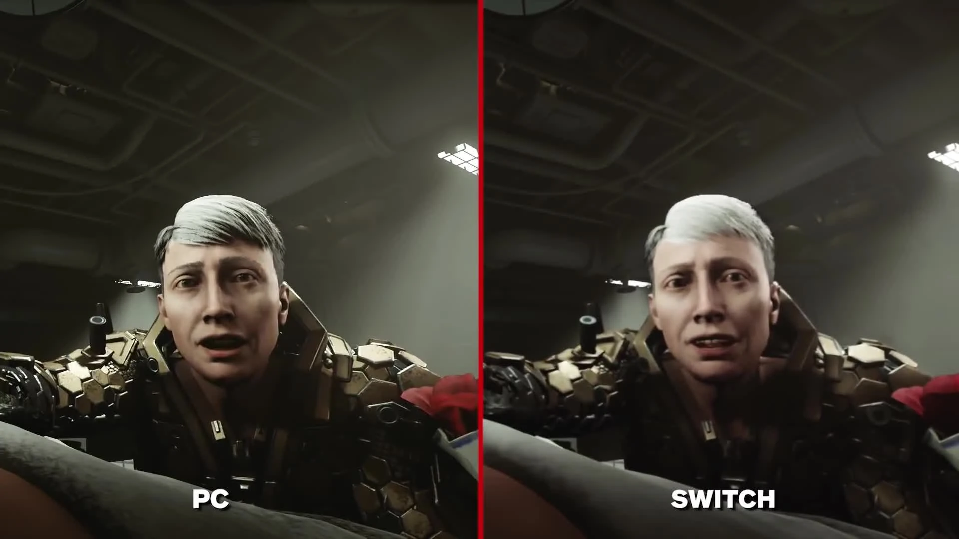 Wolfenstein 2: The New Colossus Сравнение графики - Nintendo Switch vs. PC