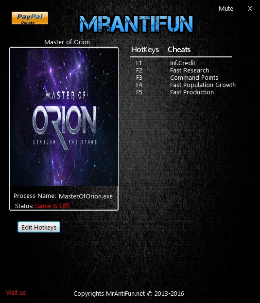 Master of Orion (2016): Трейнер/Trainer (+5) [43.6 64 Bit] {MrAntiFun}
