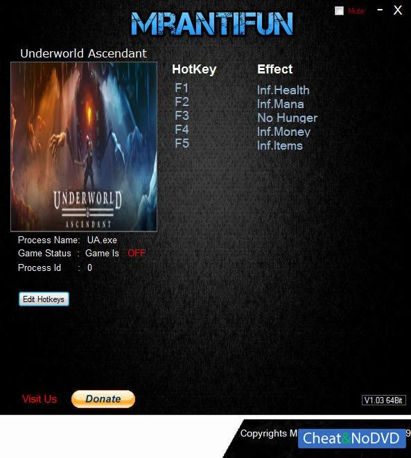 Underworld Ascendant: Трейнер/Trainer (+5) [0.3.23299] {MrAntiFun}