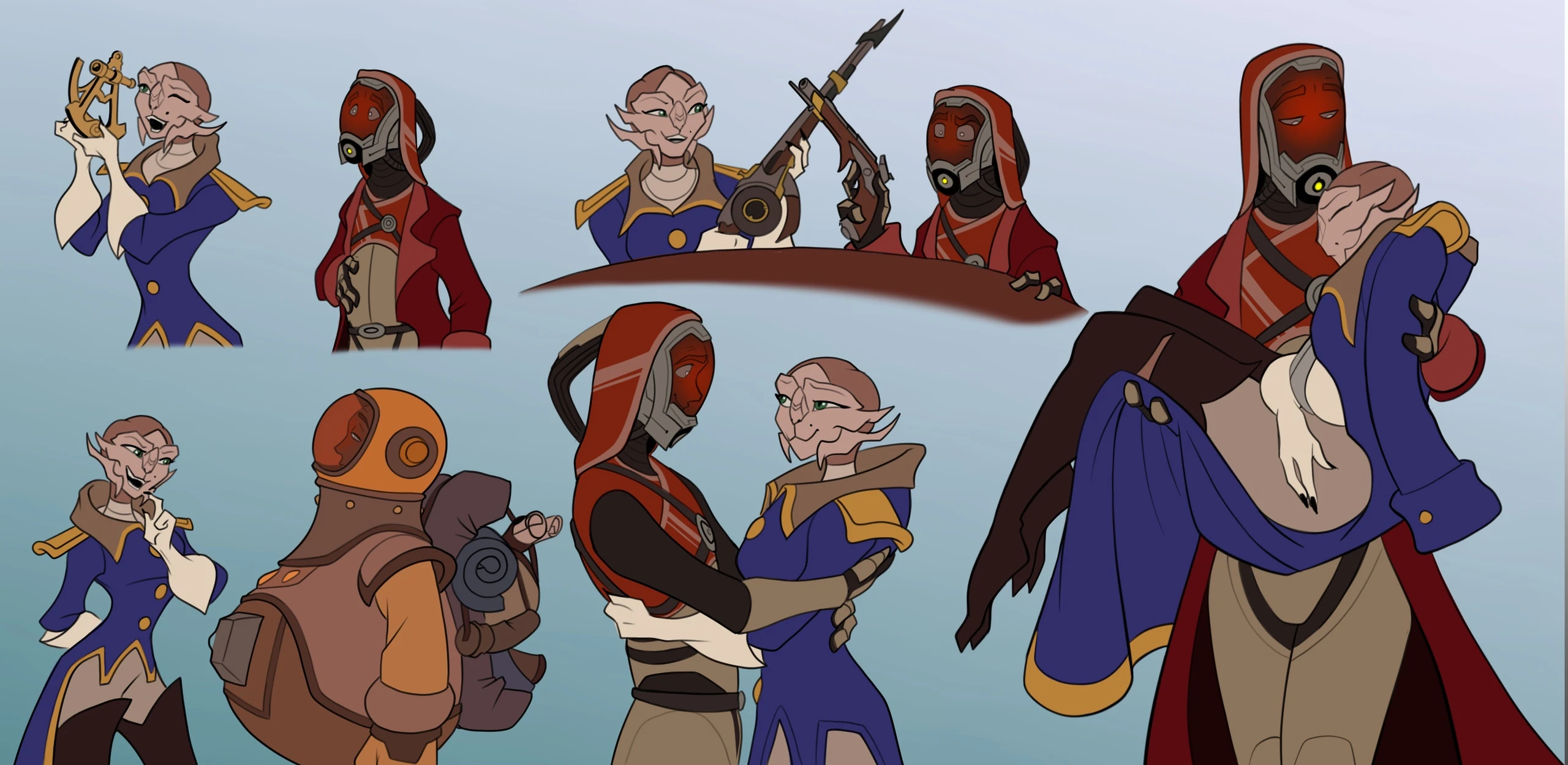 Турианка Амелия и кварианец Допплер