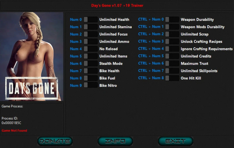 Days Gone "Трейнер +19" [1.13] {iNvIcTUs oRCuS / HoG}