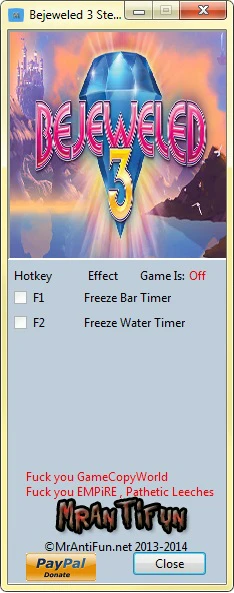 Bejeweled 3: Трейнер/Trainer (+3) [1.0] {MrAntiFun}