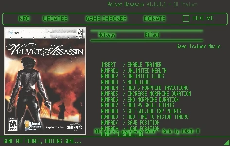 Velvet Assassin: Трейнер (+10) [1.0.0.1] {h4x0r}