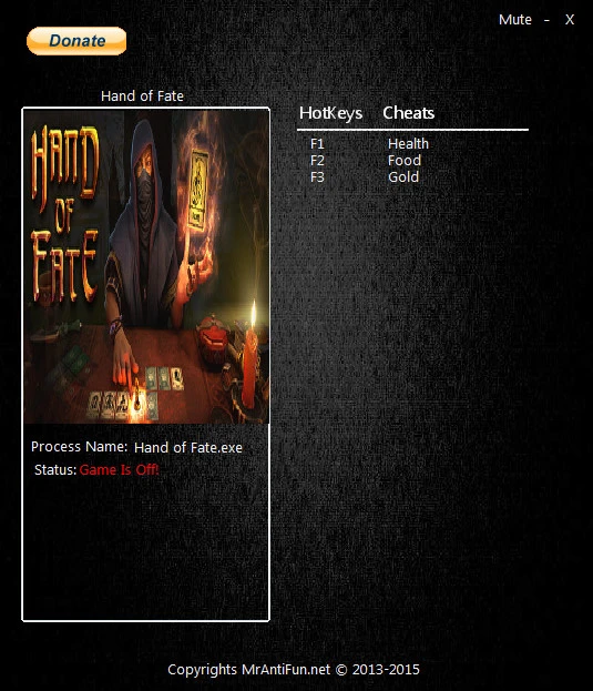 Hand Of Fate: Трейнер/Trainer (+3) [1.0.2] {MrAntiFun}