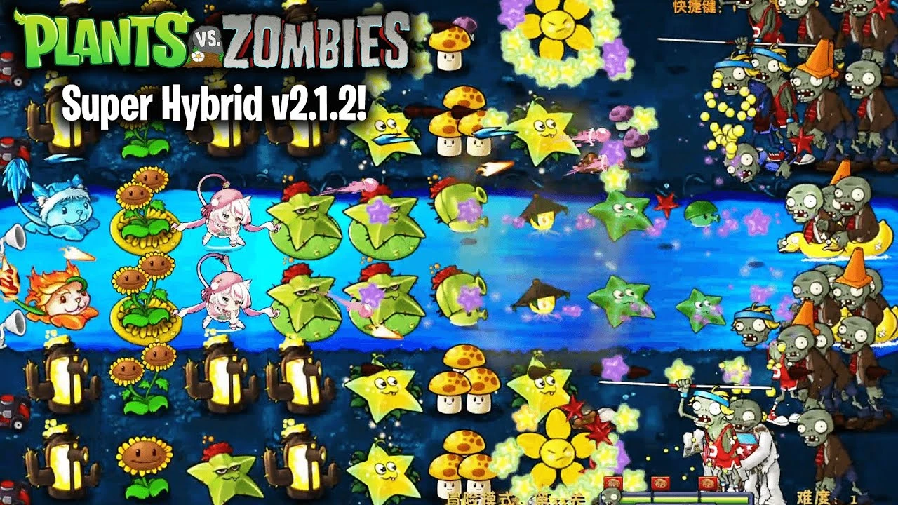 Plants vs Zombies "Мод с гибридными растениями Super Hybrid (Fusion Edition - RH2)" [ПК и Android]