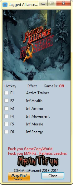 Jagged Alliance: Flashback: Трейнер/Trainer (+5) [1.0] {MrAntiFun}