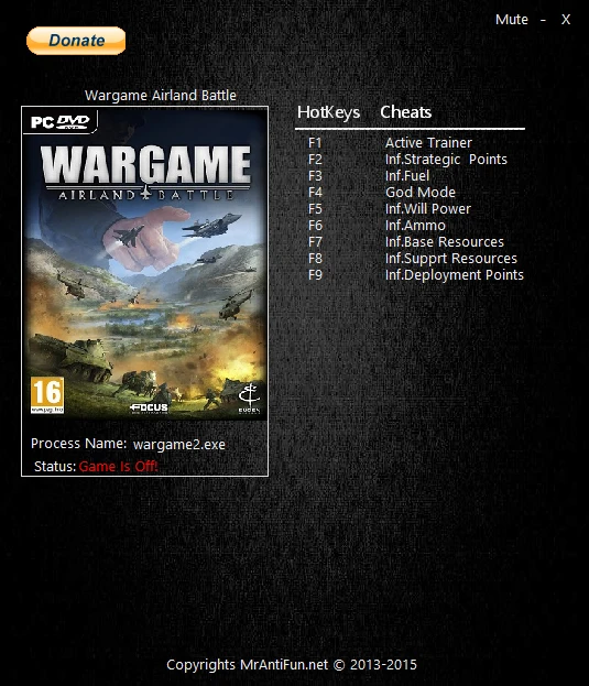Wargame: AirLand Battle: Трейнер/Trainer (+8) [15.08.14.21] {MrAntiFun}