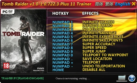 Tomb Raider (2013): Трейнер/Trainer (+9) [1.0 ~ 1.0.722.3] {FLiNG}