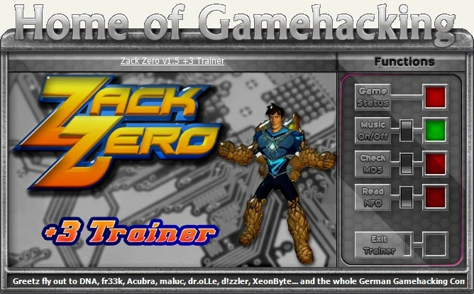 Zack Zero: Трейнер/Trainer (+3) [1.5] {sILeNt heLLsCrEAm / HoG}