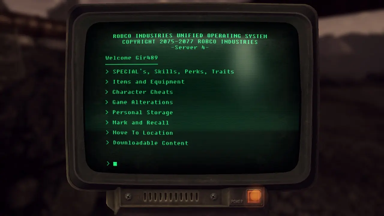 Fallout: New Vegas "Чит-Мод - Читерский терминал / Редактор игрока, вооружения, предметов" [2.1.1] {gir489}
