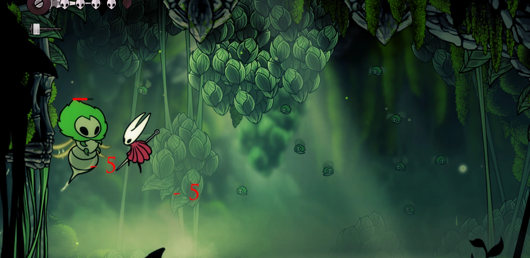 Hollow Knight: Silksong "Отображение шкалы урона и здоровья" [v2.0.4]