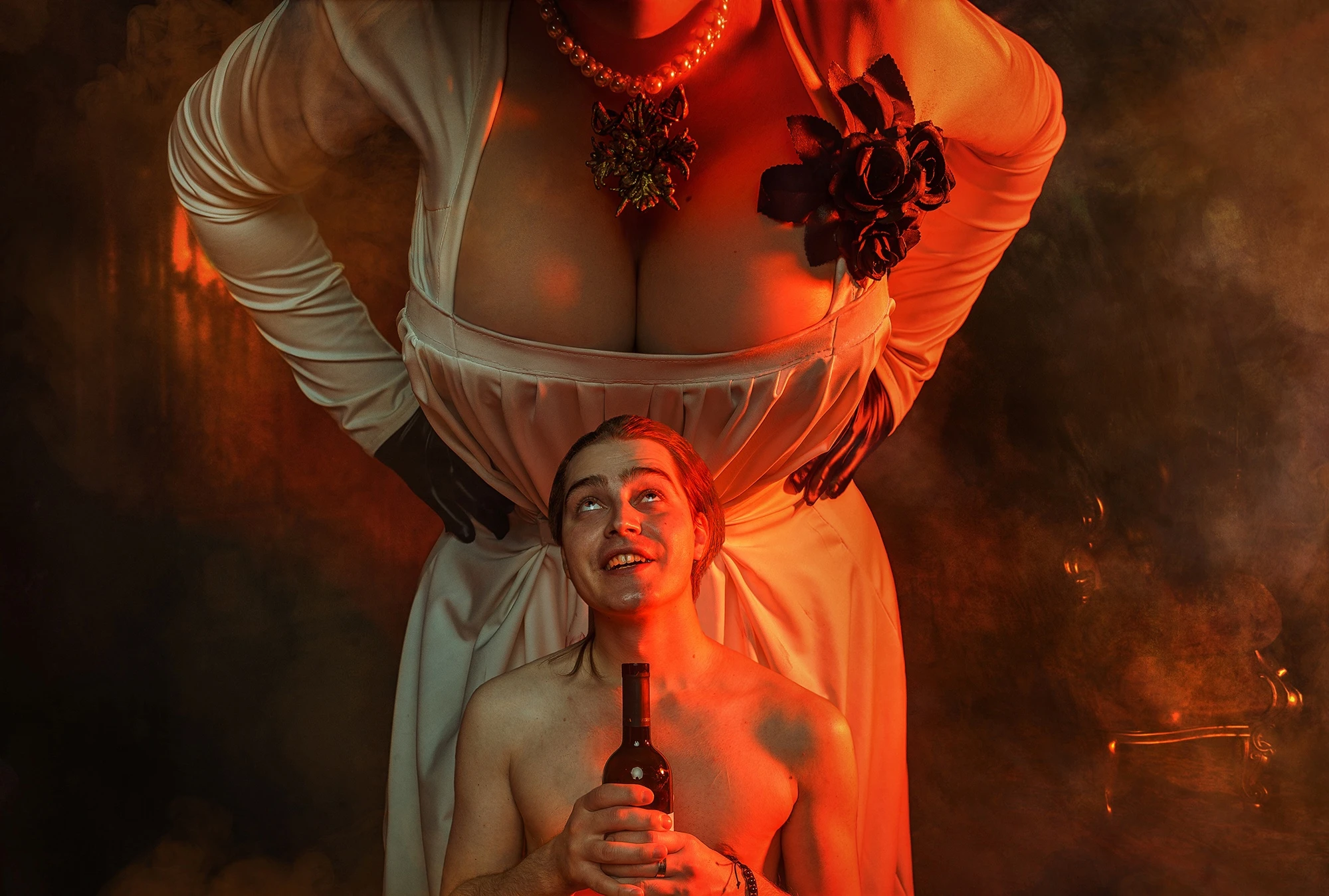 Оригинальный сюжетный косплей на Димитреску и ее дочерей