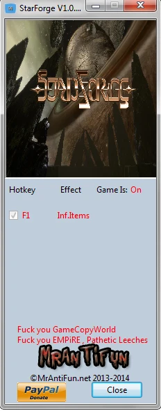StarForge: Трейнер/Trainer (+1: Предметы / Items) [1.0.1] {MrAntiFun}