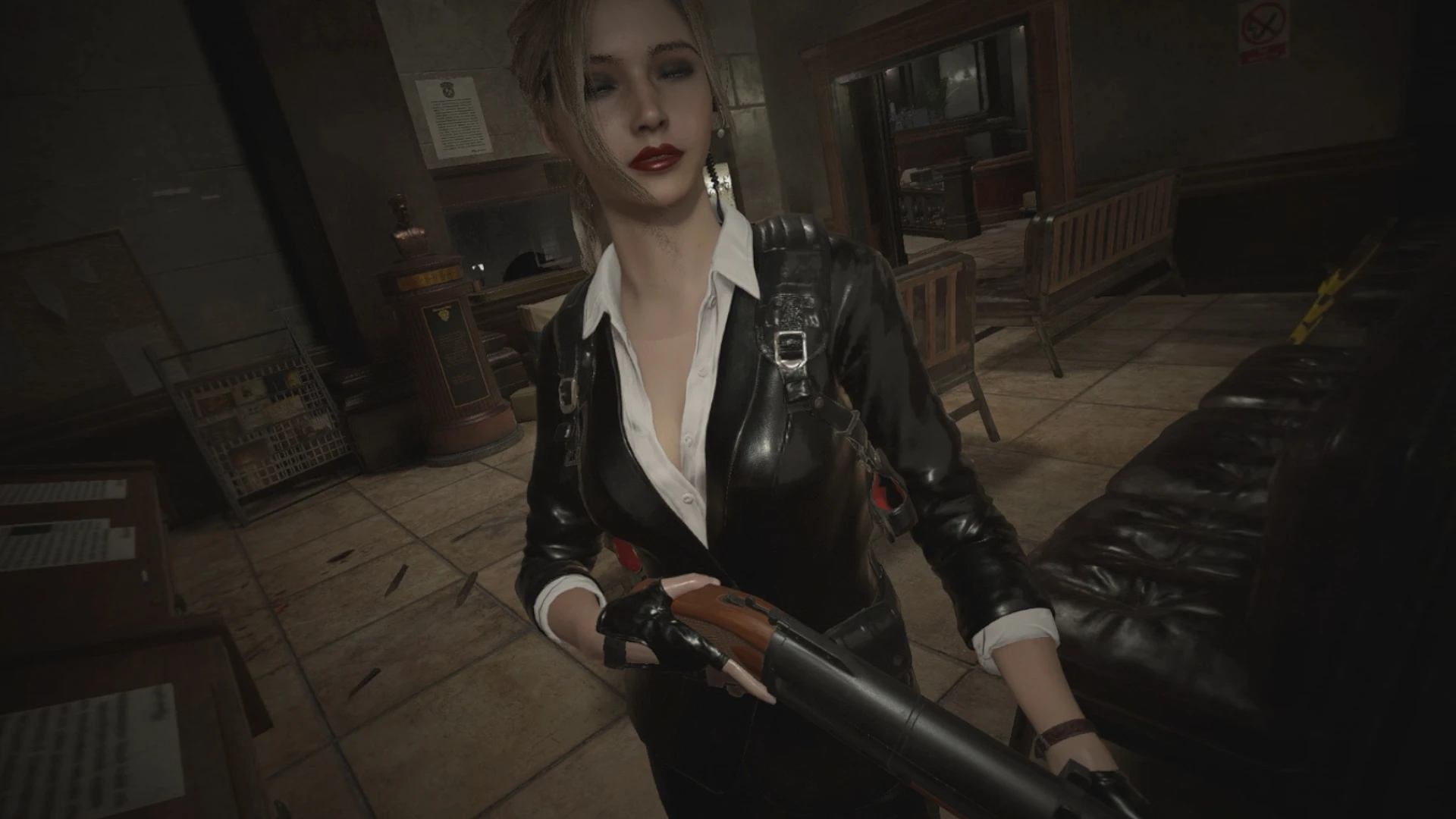 Resident Evil 2 "Клэр в костюме Mercenaries - ретекстур (кожаный)"