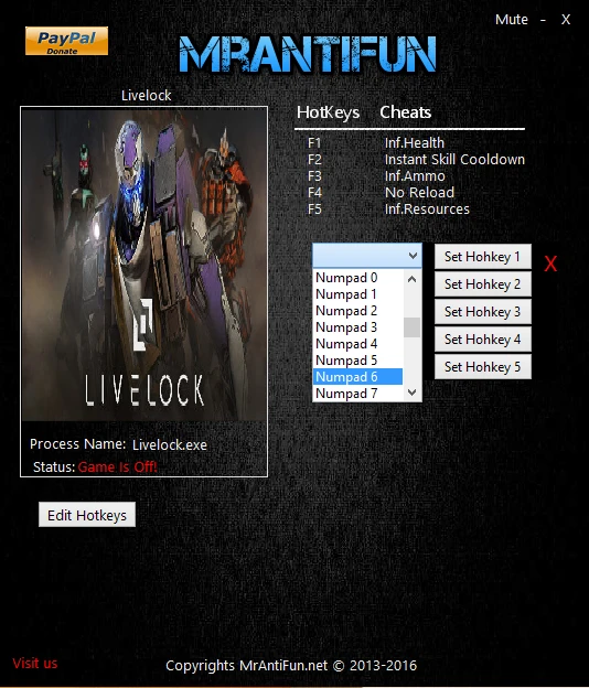 Livelock: Трейнер/Trainer (+5) [1.00: x64] {MrAntiFun}