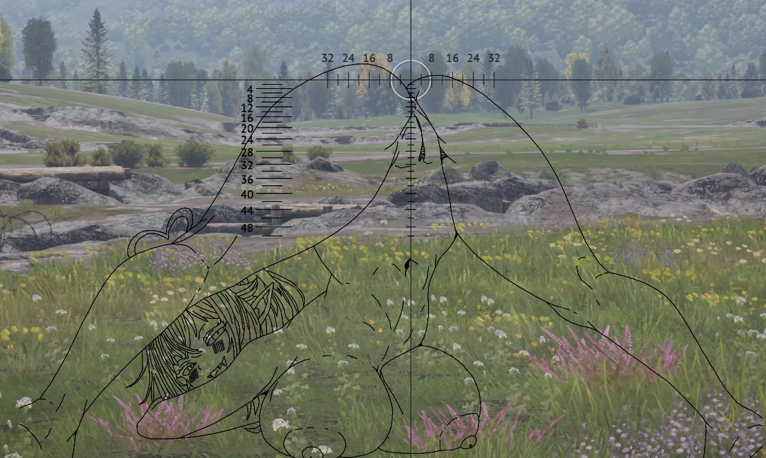 War Thunder "NSFW прицел, с разными конфигурациями"
