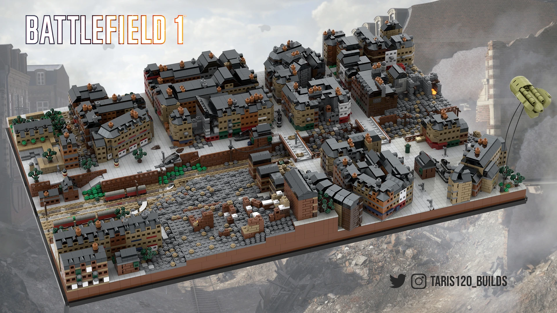 Геймер построил карту из Battlefield 1 с помощью деталей LEGO