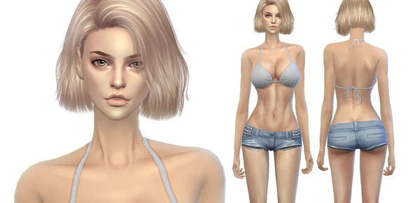 Sims 4 "Сборка реалистичной кожи для Ж (2020)"