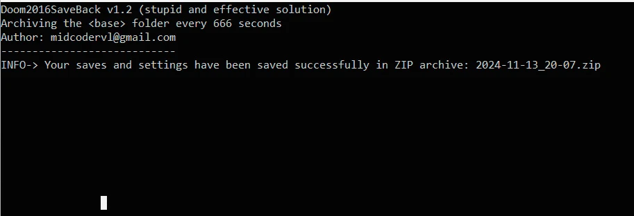 Doom 2016 "Утилита для бэкапов сохранений"