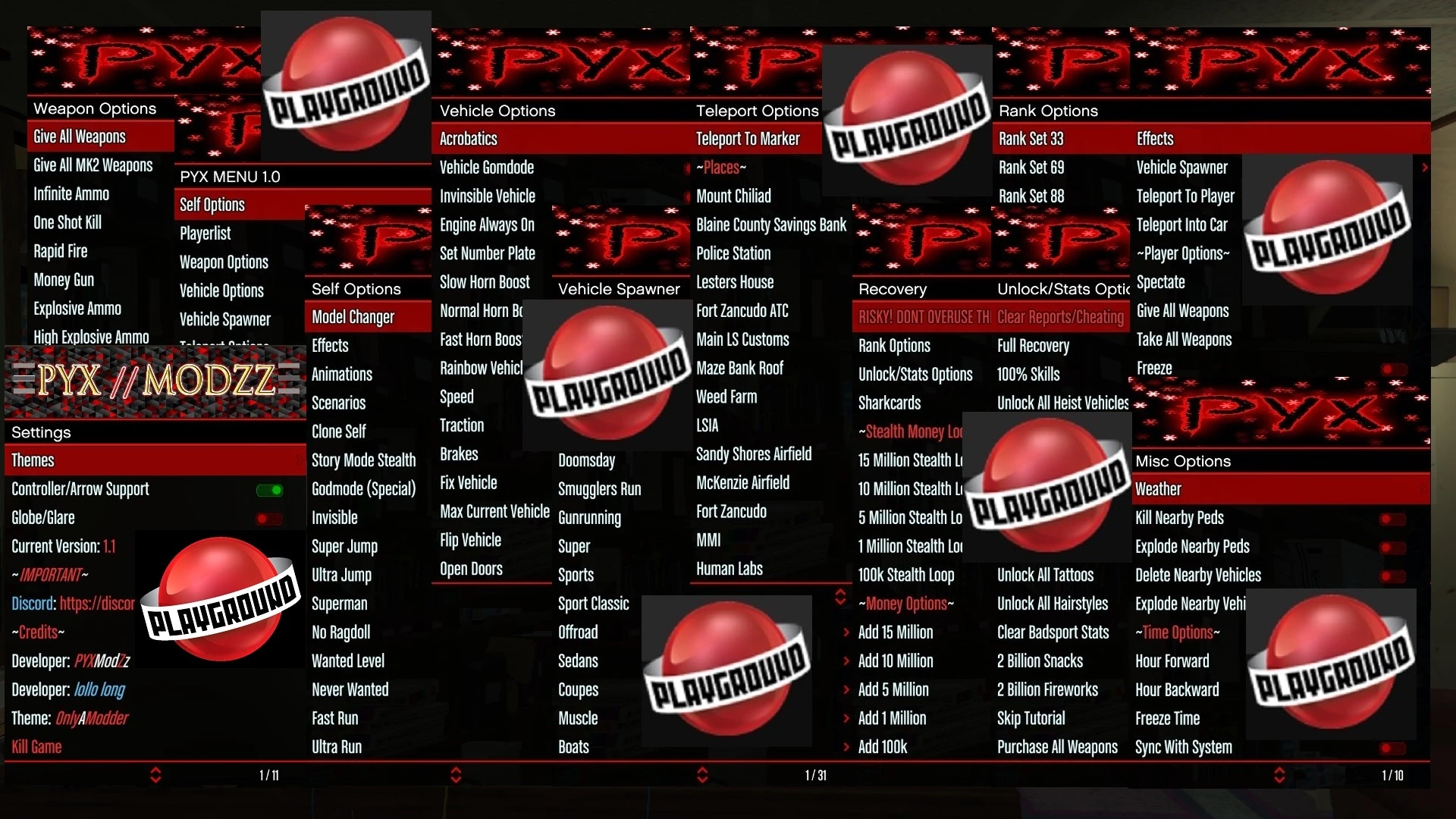 Grand Theft Auto 5 (GTA V): Чит-Мод/Cheat-Mode (PYX v1.1) [1.46]