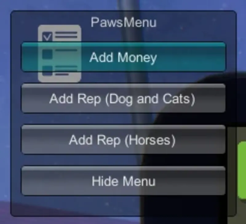 Animal Shelter "Чит-Меню" [1.0] {DawidGGs}