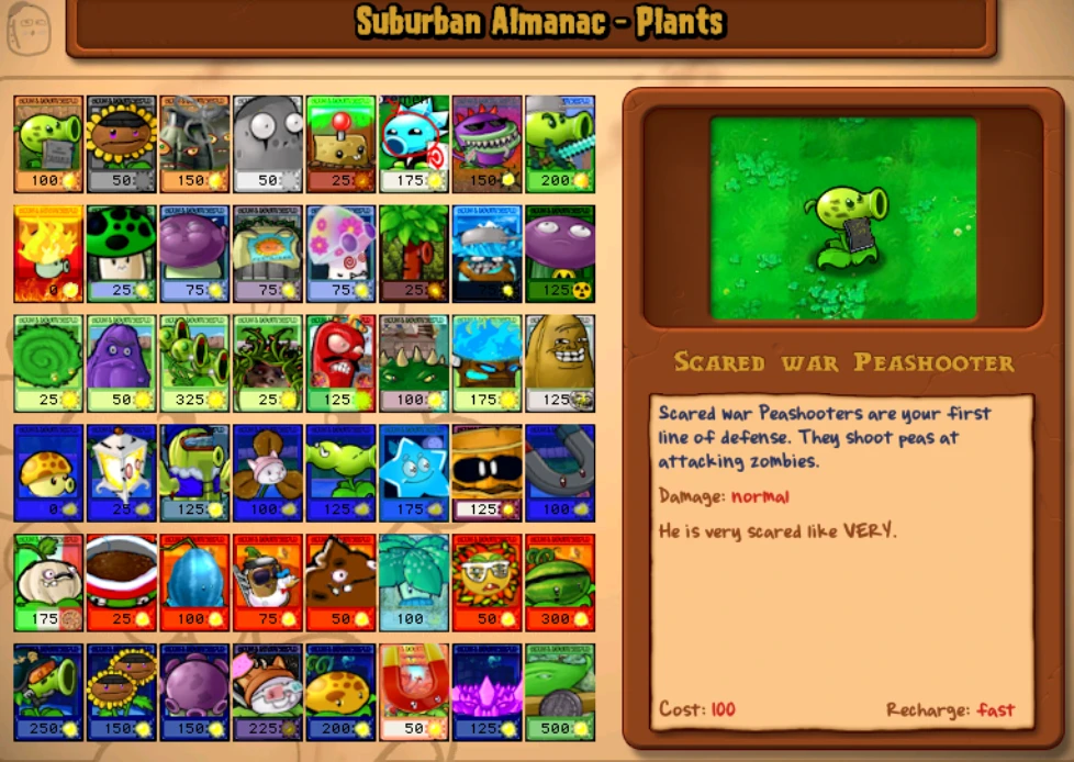 Plants vs. Zombies "Weird Reskin - обновлённые текстуры растений и зомби"[3.0]