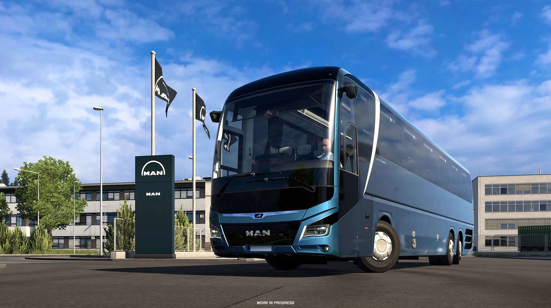Разработчики SCS Software показали автобус MAN Lion's Coach из будущего DLC Coaches для Euro Truck Simulator 2