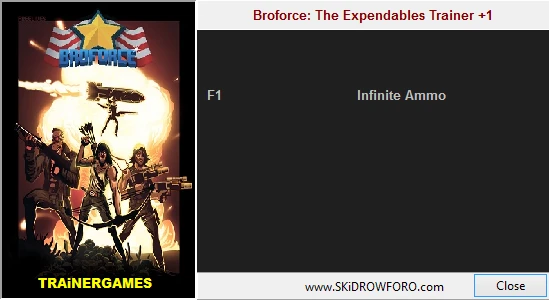 BroForce: The Expendables Missions: Трейнер/Trainer (+1: Ammunition / Амуниция) [All Versions] {TRAiNERGAMES}