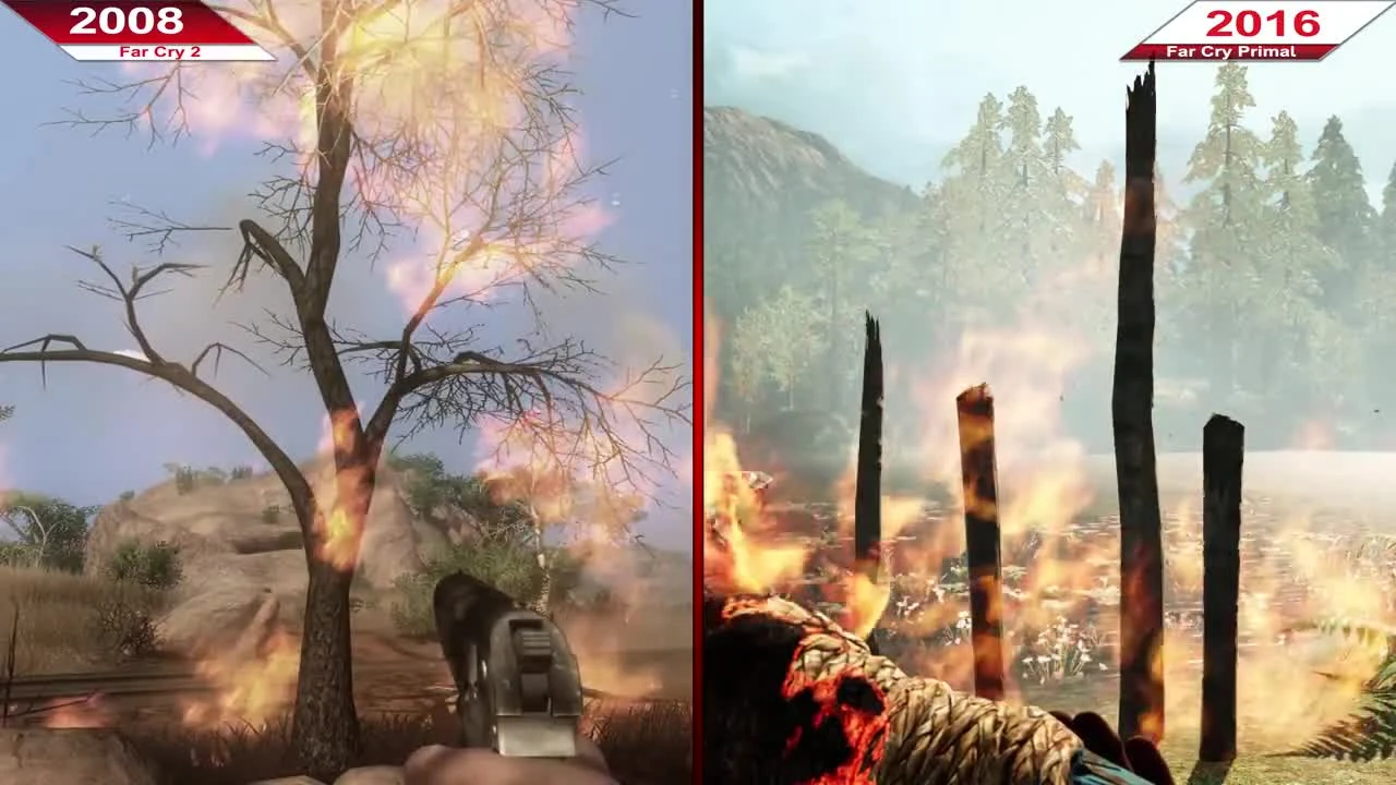 Сравнение | Far Cry 2 (2008) по сравнению с Far Cry Primal (2016) | ULTRA | GTX 970