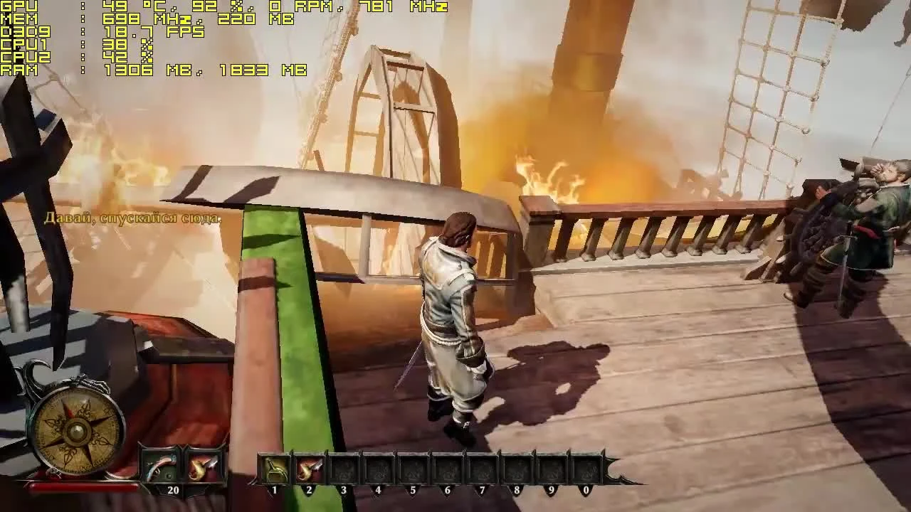 Тест Risen 3: Titan Lords запуск на супер слабом ПК (2 ядра, 4 ОЗУ, GeForce GT 630 1 Гб)