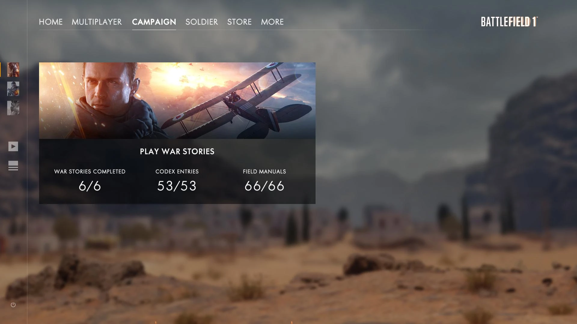 Battlefield 1: Сохранение/SaveПame (100%, сложно, все кодексы)