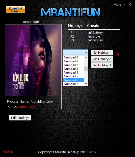Republique Remastered: Трейнер/Trainer (+3) [Episode 5: 1.00] {MrAntiFun}